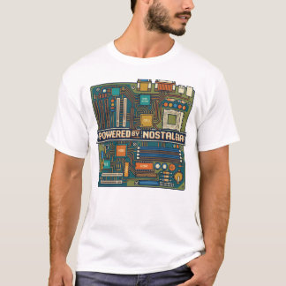 Vintage 80s Computer Motherboard "Powered By Nosta T-Shirt