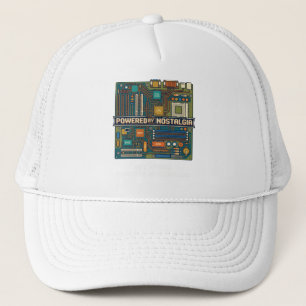 Vintage 80s Computer Motherboard "Powered By Nosta Trucker Hat