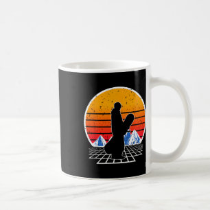 Vintage 80's Mountains Geometry Snowboard Snowboar Coffee Mug