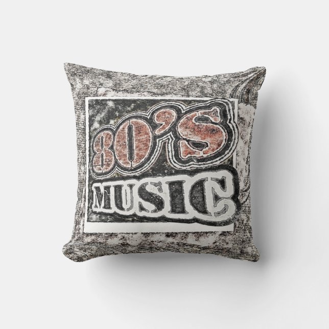 Vintage 80's Music - Pillow (Front)