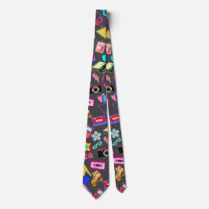Vintage 80's Pattern 01.w 2 DGrey BG Tie