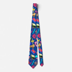 Vintage 80's Pattern 01.w Blue BG Tie