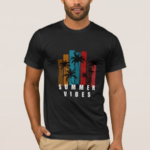 Vintage 80s Style Tropical Beach Vacation Graphic T-Shirt