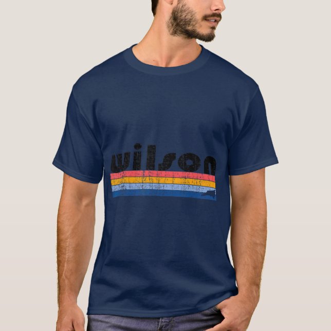 Vintage 80s Style Wilson NC T-Shirt (Front)