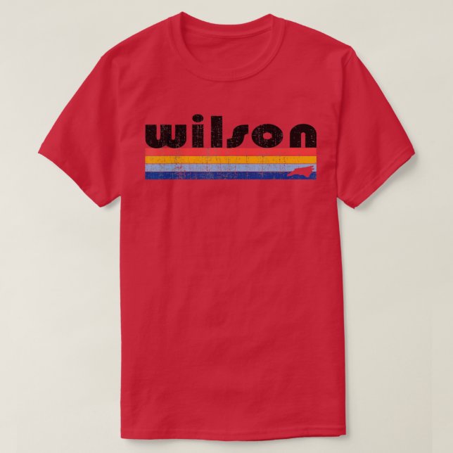 Vintage 80s Style Wilson NC  T-Shirt (Design Front)
