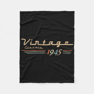 Vintage 80th Birthday Decorations Vintage 1945 80 Fleece Blanket