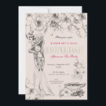 Vintage 80th Birthday Party Afternoon Tea Invitation<br><div class="desc">Vintage style 80th birthday Afternoon Tea party invitation, with an elegant floral border at the top, and a large teacup and flower at the bottom with a beautiful Georgian lady in hat and long gown to one side. Birthday is in a set stylish cream typography. The rest of the text...</div>
