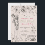 Vintage 80th Birthday Party Afternoon Tea Invitation<br><div class="desc">Vintage style 80th birthday Afternoon Tea party invitation, with an elegant floral border at the top, and a large teacup and flower at the bottom with a beautiful Georgian lady in hat and long gown to one side. Birthday is in a set stylish cream typography. The rest of the text...</div>