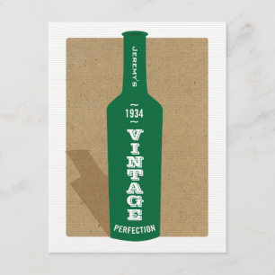 Vintage 80th Birthday Wine Party Invitation
