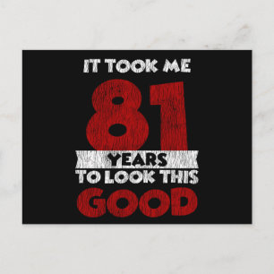 Vintage 81 Years Old Funny 81st Birthday Gift Postcard