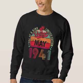 Vintage 81st Birthday Awesome Since May 1941 Sweatshirt