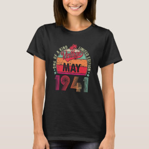 Vintage 81st Birthday Awesome Since May 1941 T-Shirt