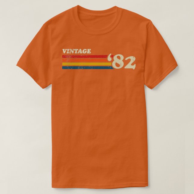 VINTAGE 82 RETRO STRIPES T-Shirt (Design Front)