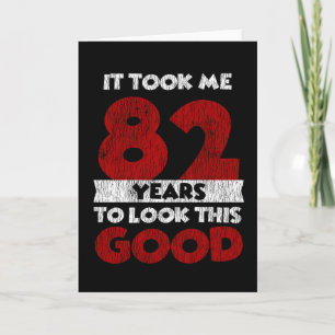 Vintage 82 Years Old Funny 82nd Birthday Gift Card