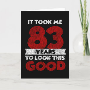 Vintage 83 Years Old Funny 83rd Birthday Gift Card