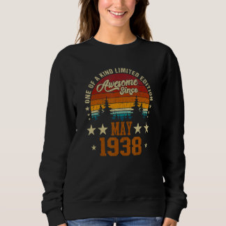 Vintage 84th Birthday Awesome Since May 1938 Epic Sweatshirt
