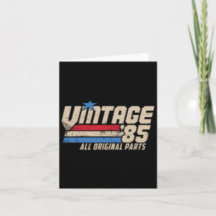 Vintage 85 Retro 40th Birthday Top For Men 1985 Da Card