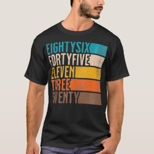 Vintage 864511320 EightySi FortyFive Eleven Three  T-Shirt