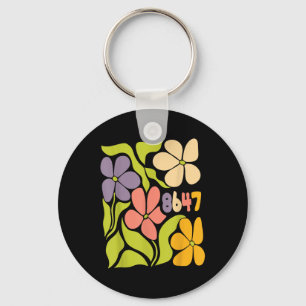 Vintage 86 47 Anti-trump Flower President Key Ring