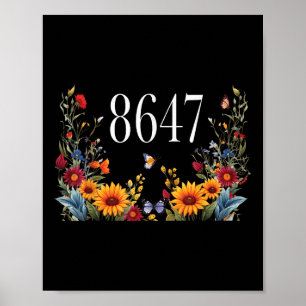 Vintage 86 47 Anti-trump Flower President  Poster