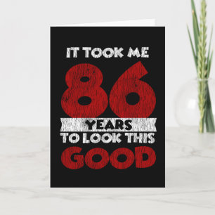 Vintage 86 Years Old Funny 86th Birthday Gift Card