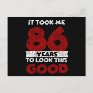 Vintage 86 Years Old Funny 86th Birthday Gift Postcard