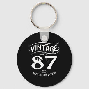 Vintage 87 Amazing Years Funny 87th Birthday Perfe Key Ring