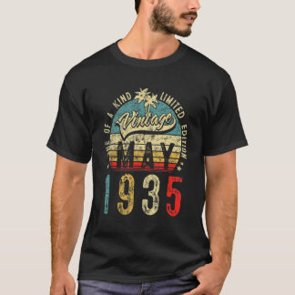 Vintage 87 Years Old May 1935 Decorations 87th Bir T-Shirt