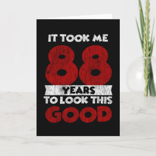 Vintage 88 Years Old Funny 88th Birthday Gift Card