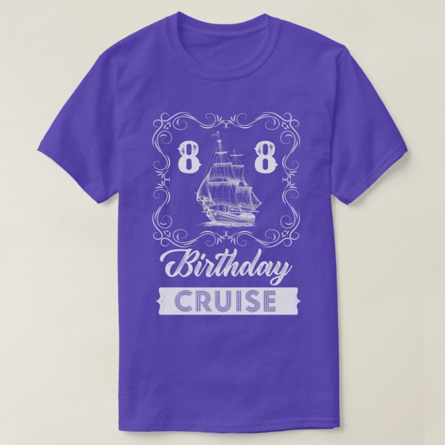 Vintage 88th Birthday Cruise T-Shirt (Design Front)