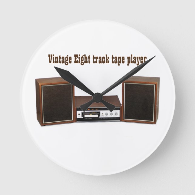 Vintage 8 track tape player Acrylic Wall Clock (Front)