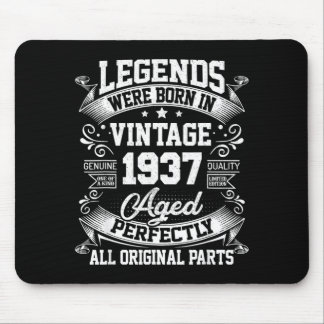 Vintage 90 Birthday Gifts Men Women 90yr 1937 90th Mouse Mat