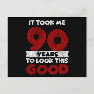 Vintage 90 Years Old Funny 90th Birthday Gift Postcard