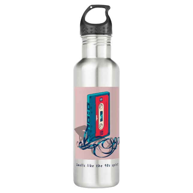 Vintage ’90s Cassette Tape 710 Ml Water Bottle (Front)