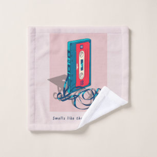 Vintage ’90s Cassette Tape Bath Towel Set