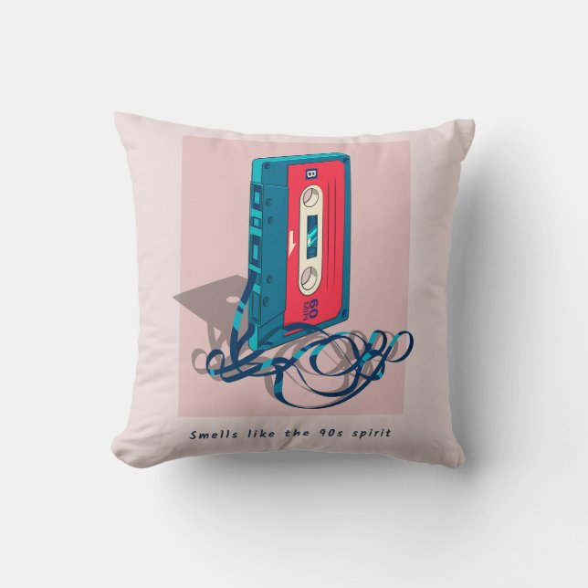 Vintage ’90s Cassette Tape Cushion (Front)