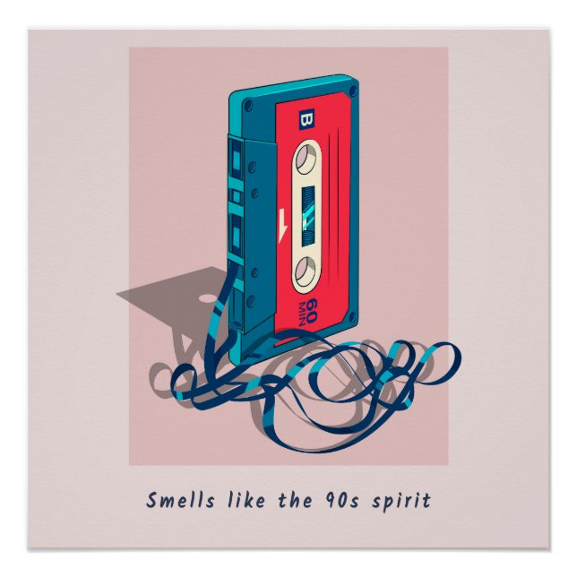 Vintage ’90s Cassette Tape Poster (Front)