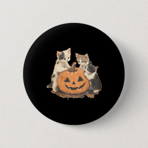 Vintage 90s Cat Halloween 6 Cm Round Badge