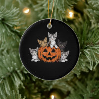 Vintage 90s Cat Halloween Retro Spooky Season 