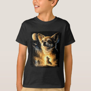 Vintage 90s Chihuahua Howling At The Moon T-Shirt