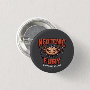 Vintage 90s Heavy Metal Axolotl Band Tour Parody 3 Cm Round Badge