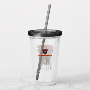 Vintage 90s Heavy Metal Axolotl Band Tour Parody Acrylic Tumbler