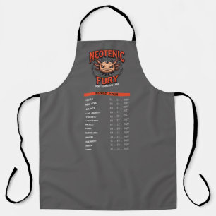 Vintage 90s Heavy Metal Axolotl Band Tour Parody Apron