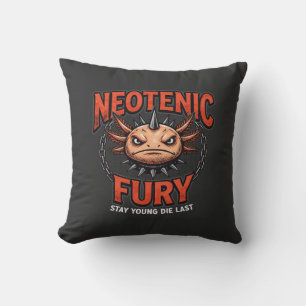 Vintage 90s Heavy Metal Axolotl Band Tour Parody Cushion