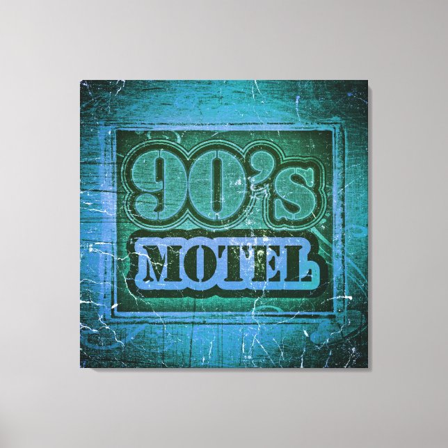 Vintage 90's Motel - Wrapped Canvas (Front)