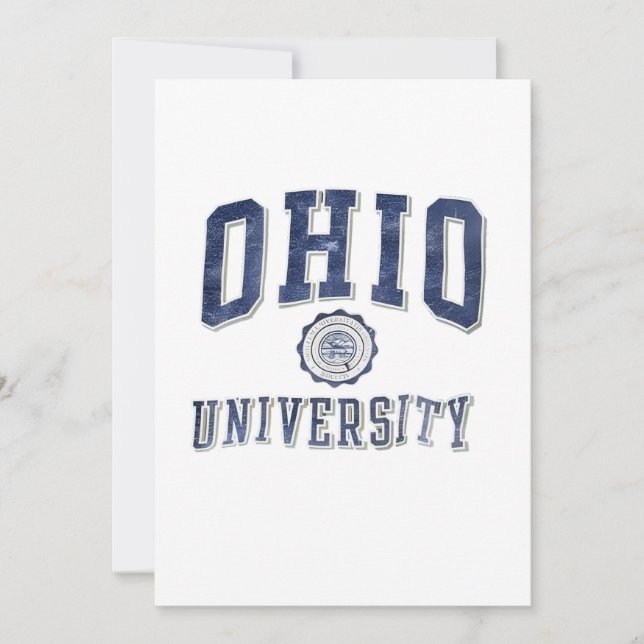 Vintage 90s Ohio University Bobcats Poster Invitation (Front)