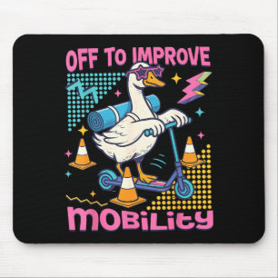 Vintage 90s Physical Therapist Goose Graphic Art Mouse Mat