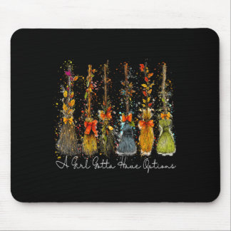 Vintage 90s Retro Broomstick A Girls Gotta Have Mouse Mat