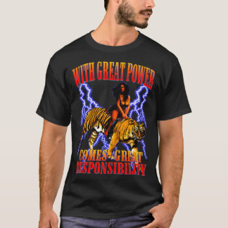 Vintage 90s Tiger Lightning Graphic T-Shirt