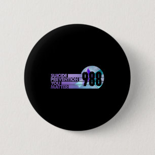 Vintage 988 Shirt Suicide Prevention Lifeline 988  6 Cm Round Badge